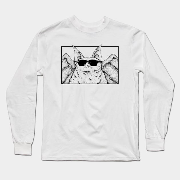 A bat, A cool bat Long Sleeve T-Shirt by popcornpunk